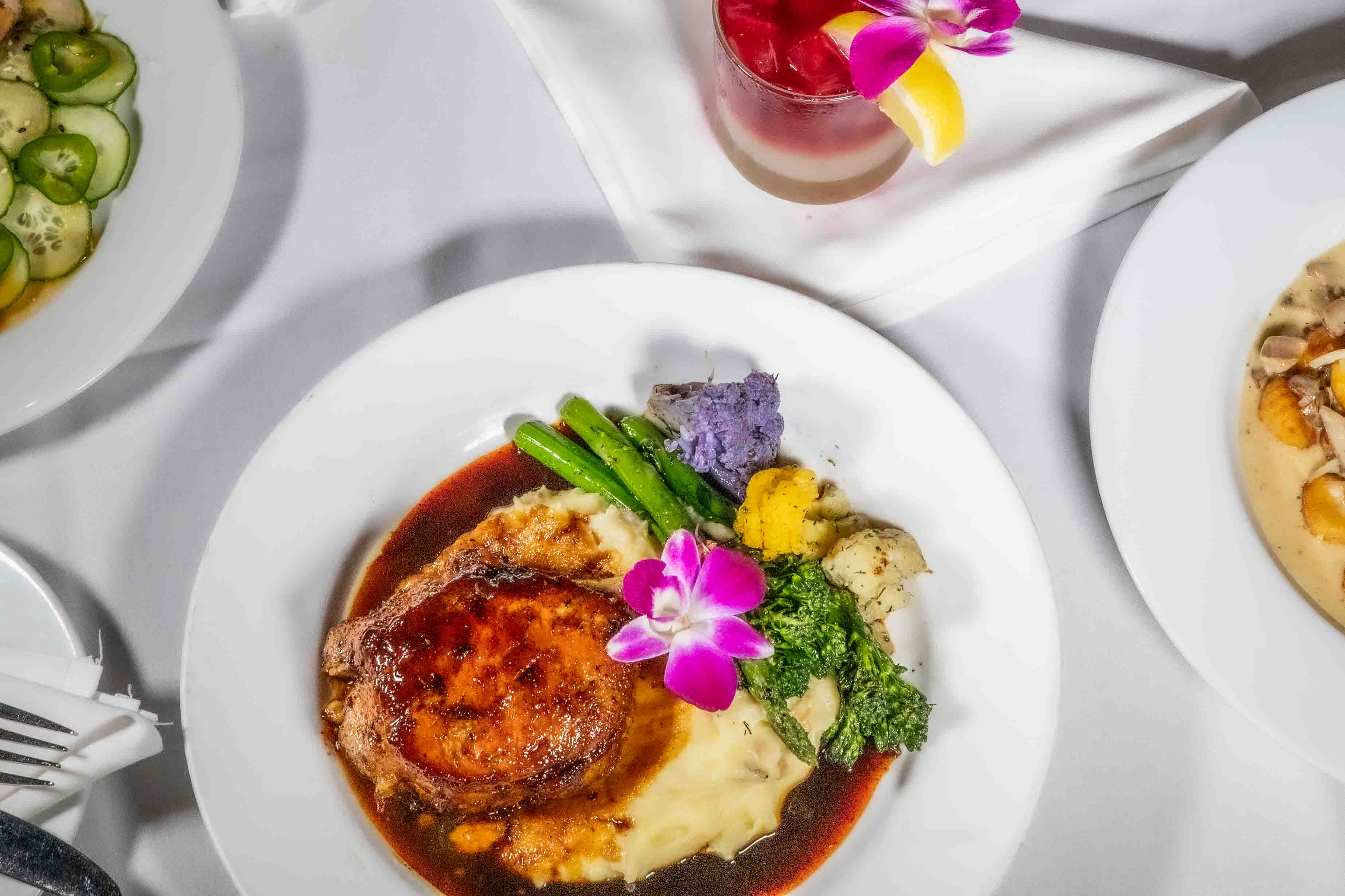 A Nico’s entrée photographed from above