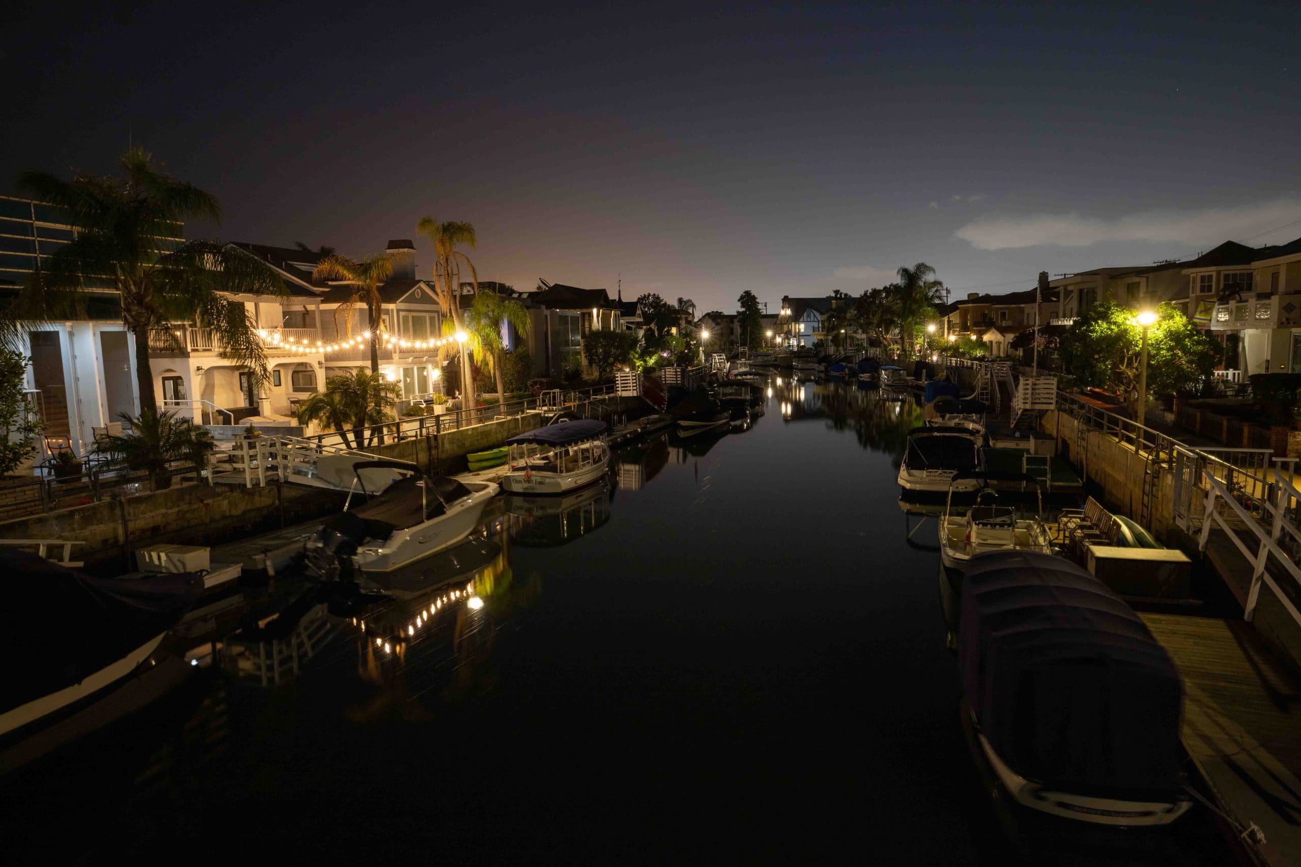 The canals of Naples Island in Long Beach